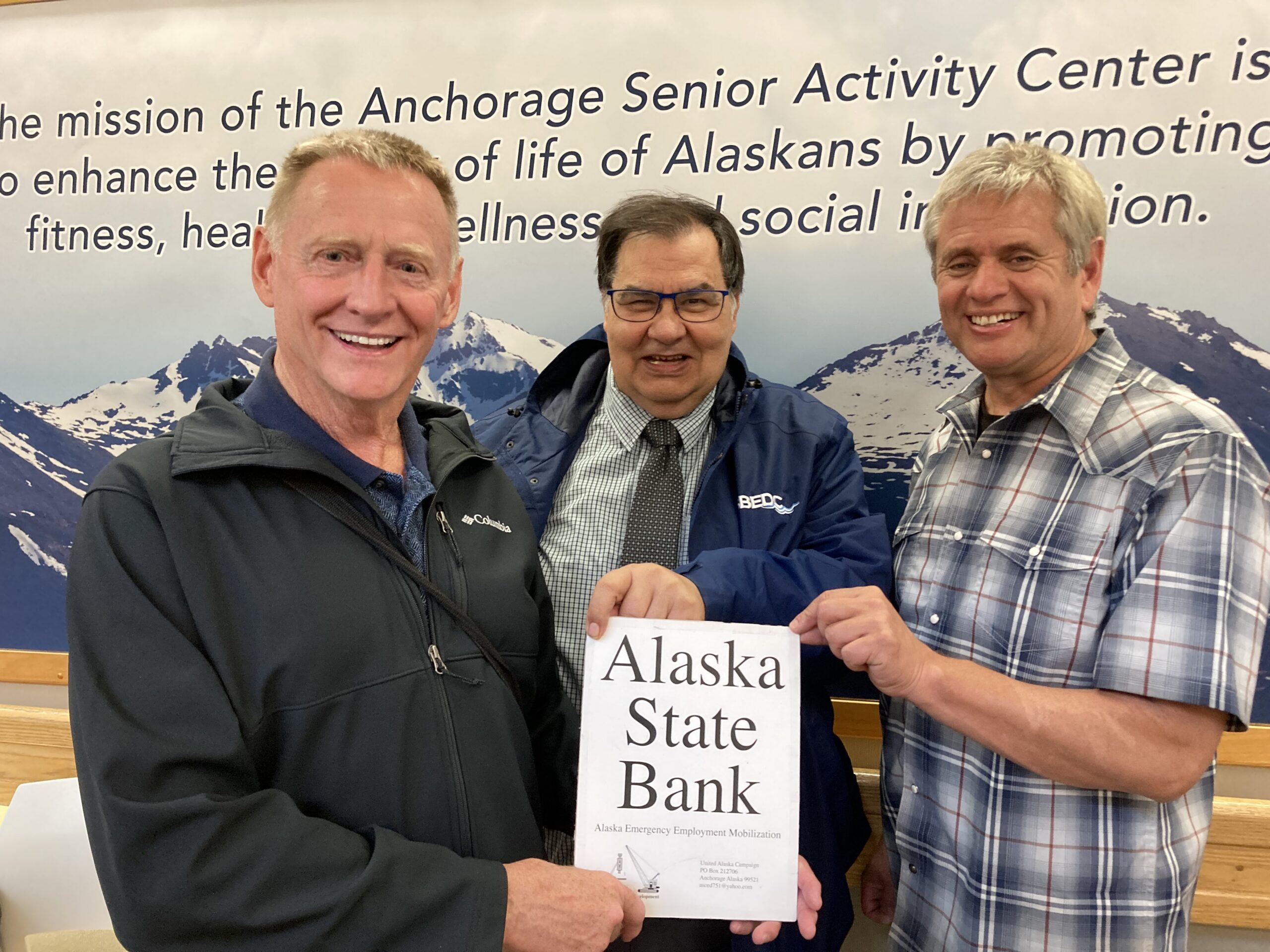 Charles Duncan—Alaska State Bank Advocate, with Peter Angasan—Candidate for Alaska House District 37, and Chris Tuck—Former Alaska House of Representatives Majority Leader